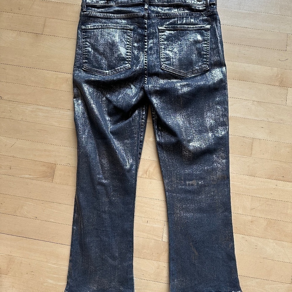 Anthropologie Fidelity Denim Juniper Flare Crop Shine Jean, 32. Pg1225 - Picture 7 of 11